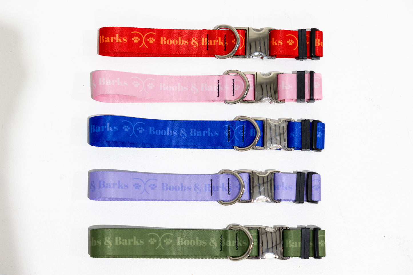 Adjustable B&B Dog Collar — Bubblegum Pink