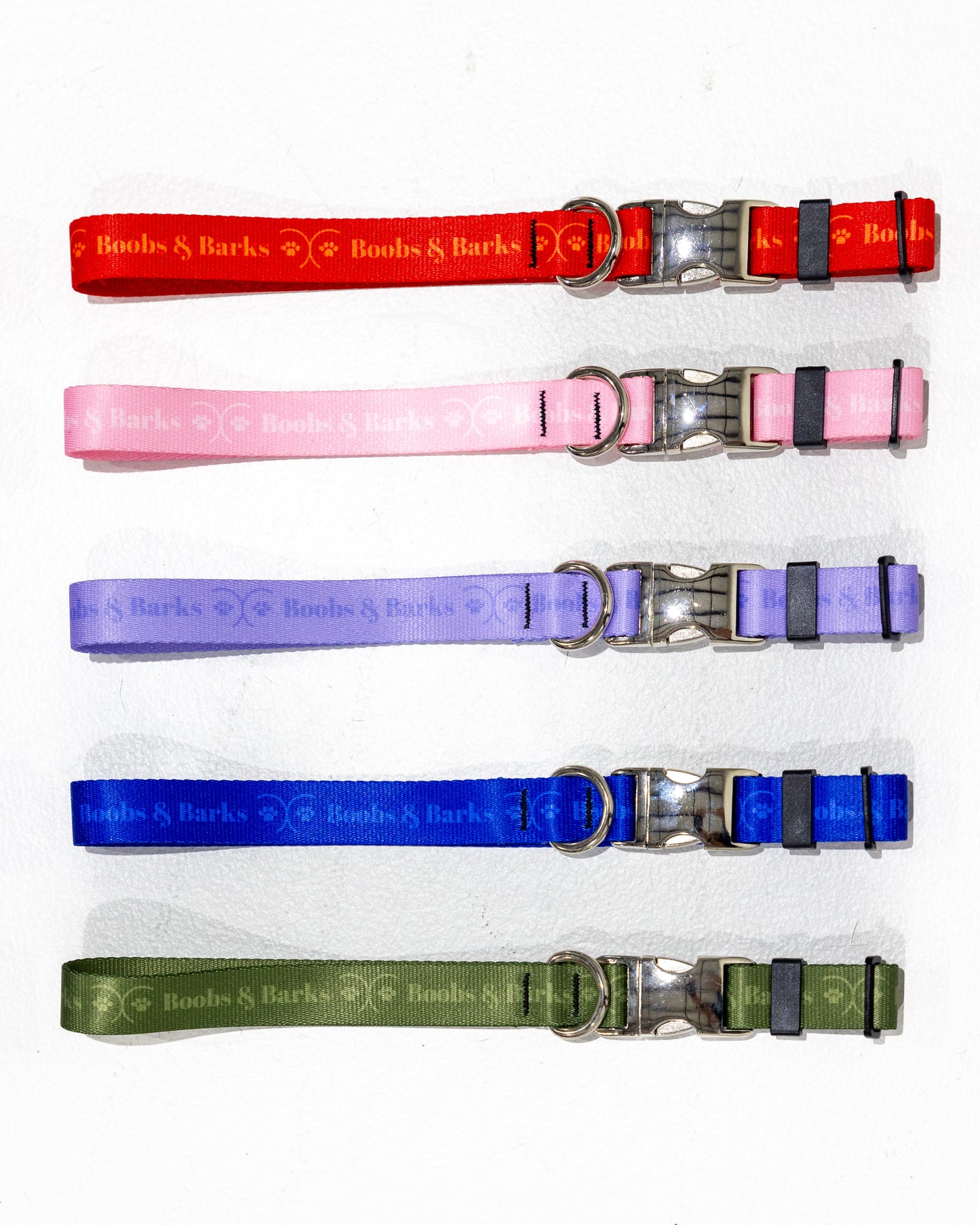 Adjustable B&B Dog Collar — Bubblegum Pink