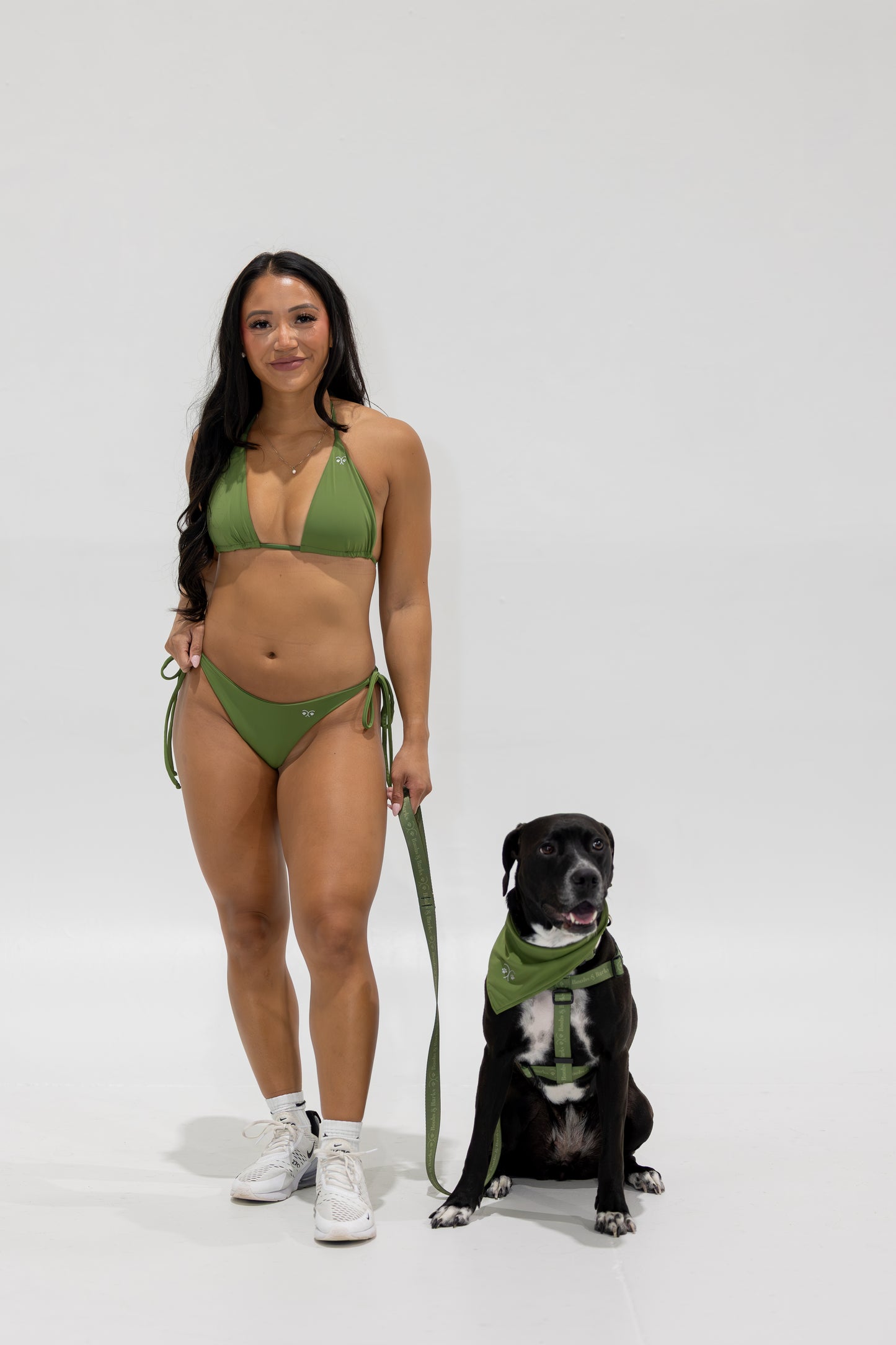 Adjustable B&B Dog Harness — Forest Green