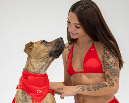 String Bikini Top — Scarlet Red